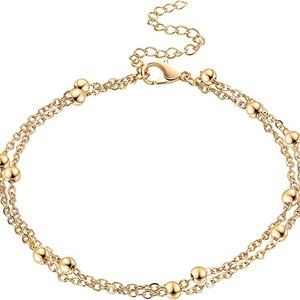 Women Anklet Adjustable Beach Ankle Chain Gold Alloy Foot Chain Bracelet Jewelry